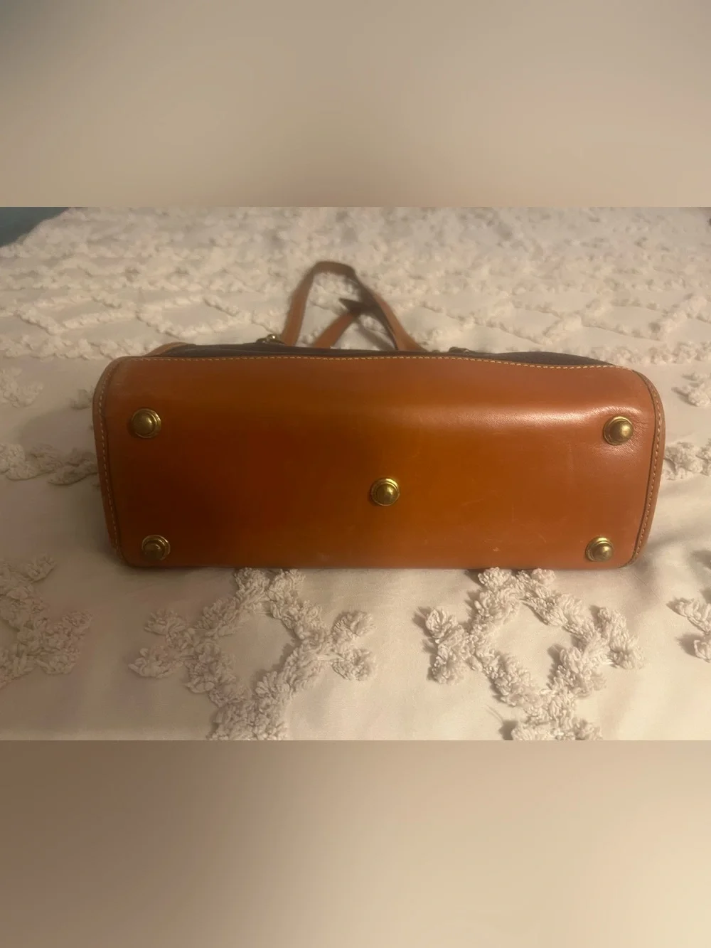 vintage 1990s Dooney & Bourke All-Weather Leather (AWL) Carpet Bag
Black/Tan - Picture 3 of 8